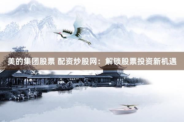 美的集团股票 配资炒股网：解锁股票投资新机遇